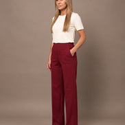 Maryley Abbigliamento Pantalone palazzo in felpa con elastico 