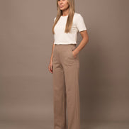 Maryley Abbigliamento Pantalone palazzo in felpa con elastico 