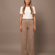 Maryley Abbigliamento Pantalone palazzo in felpa con elastico 
