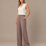 Maryley Abbigliamento Pantalone palazzo gessato 
