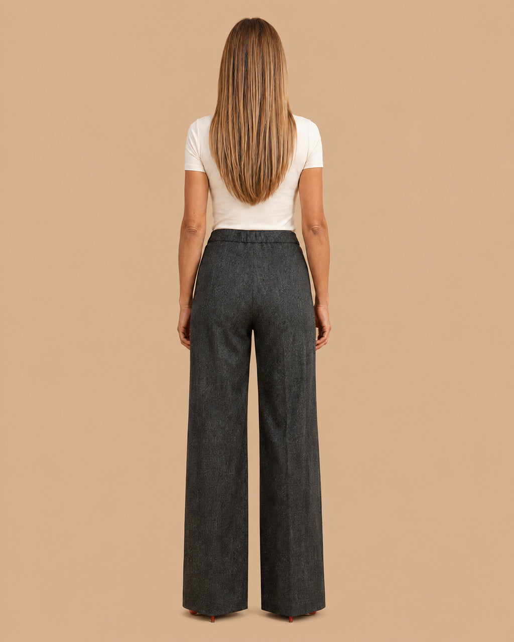 Maryley Abbigliamento Pantalone palazzo puntinato 