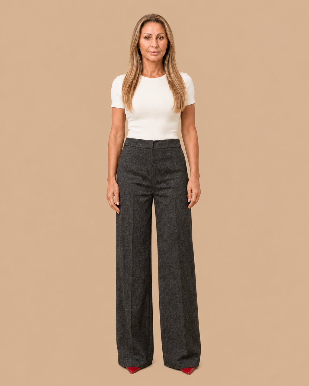 Maryley Abbigliamento Pantalone palazzo puntinato 