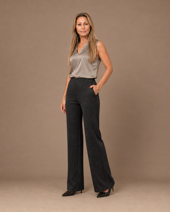 Maryley Abbigliamento Pantalone palazzo in principe di Galles 