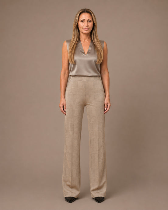 Maryley Abbigliamento Pantalone palazzo in principe di Galles 