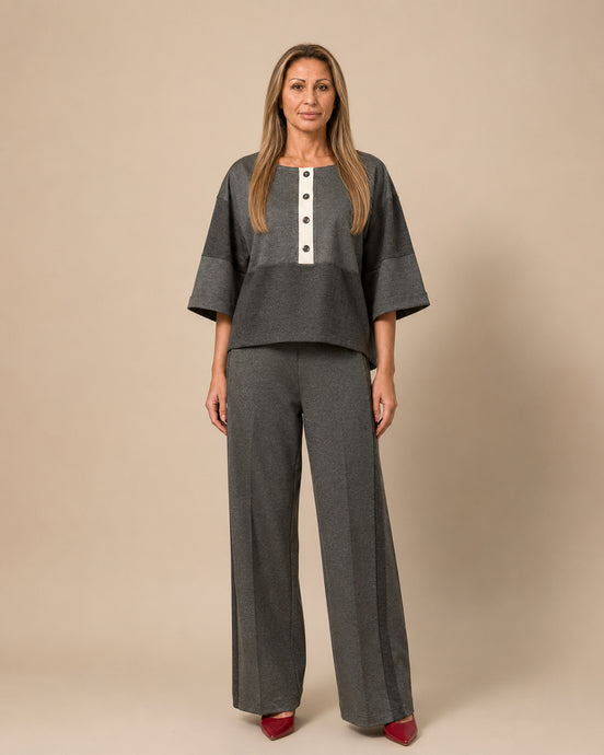 Maryley Abbigliamento Blusa block color in punto Milano 