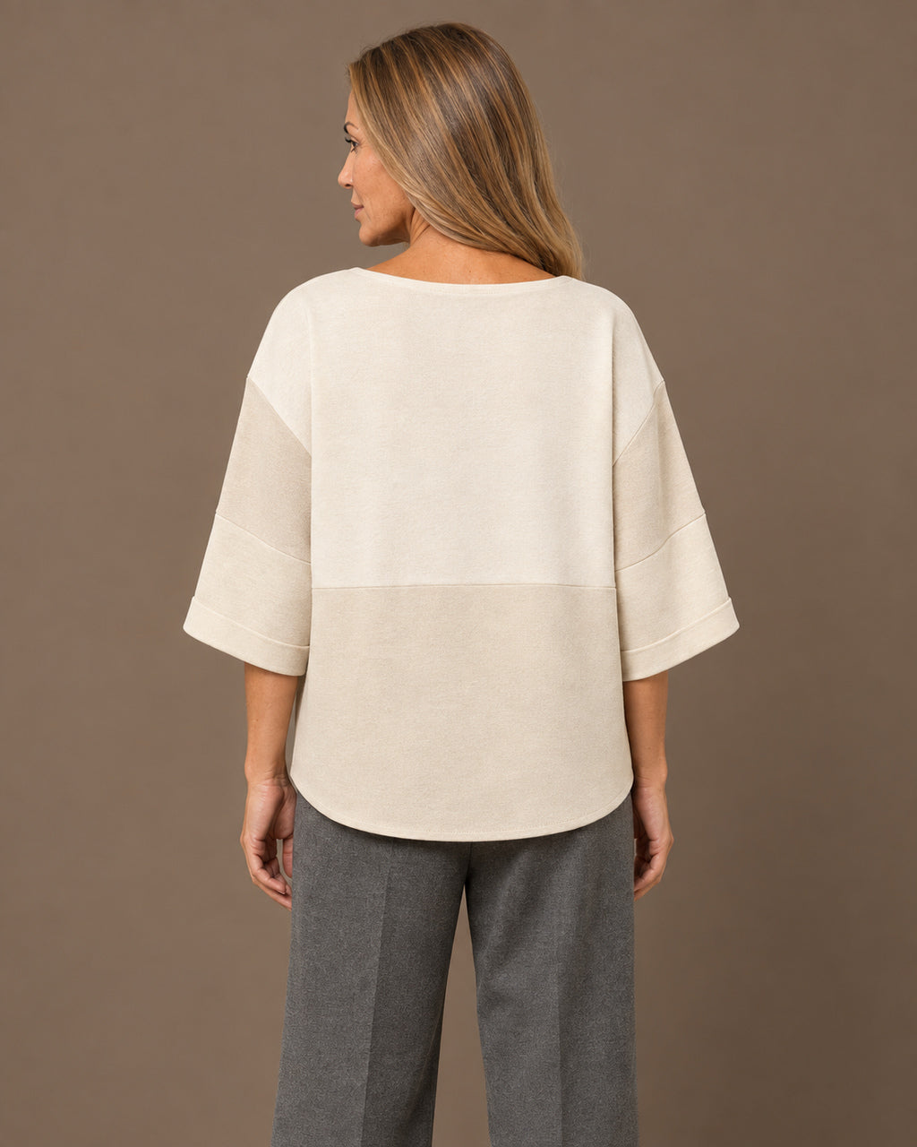 Maryley Abbigliamento Blusa block color in punto Milano 