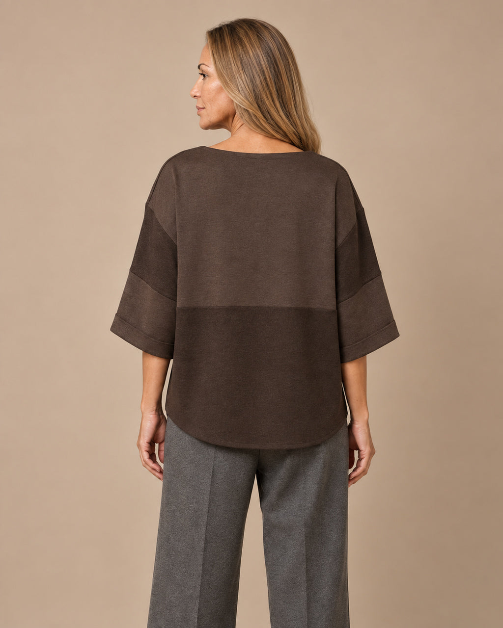 Maryley Abbigliamento Blusa block color in punto Milano 