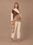 Maryley Abbigliamento Blusa color block in punto Milano 