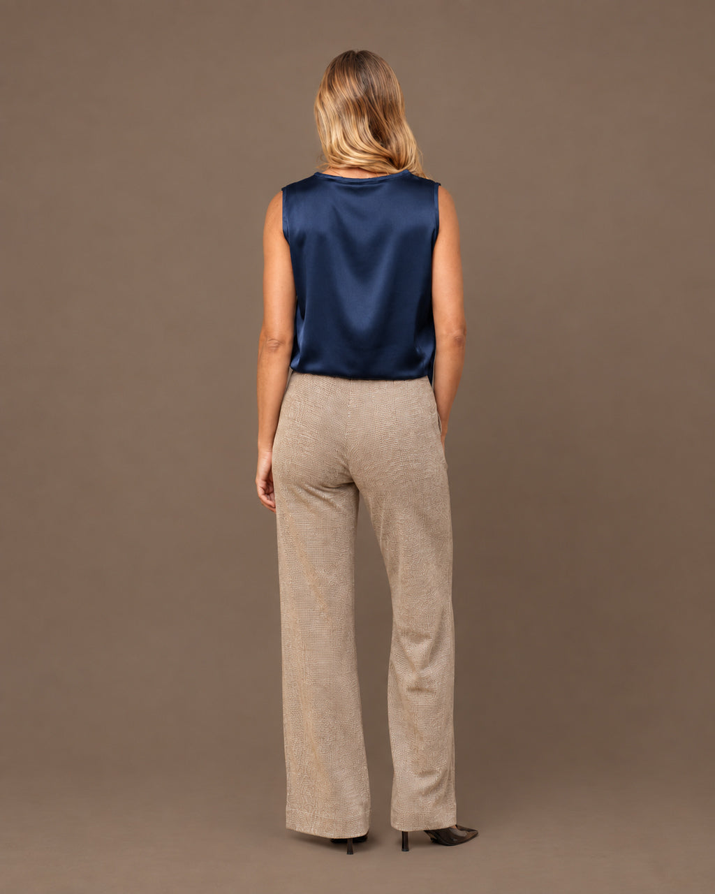 Maryley Abbigliamento Top con scollo a V in raso di viscosa 