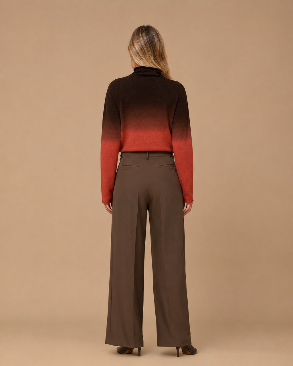 Maryley Abbigliamento Dolcevita sfumata a manica lunga 