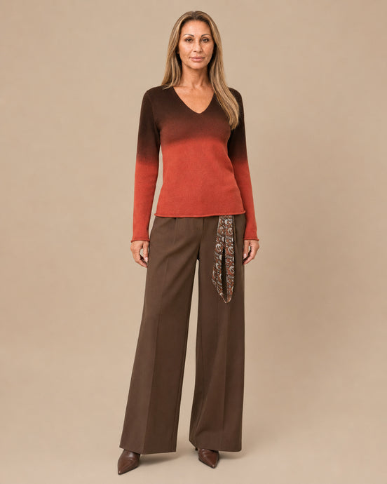 Maryley Abbigliamento Maglia sfumata con scollo a V 