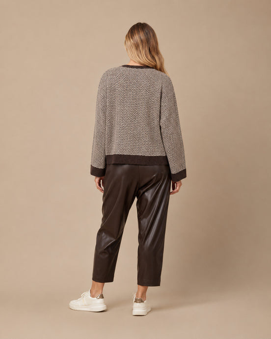 Maryley Abbigliamento Cardigan girocollo con motivo geometrico 