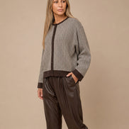 Maryley Abbigliamento Cardigan girocollo con motivo geometrico 