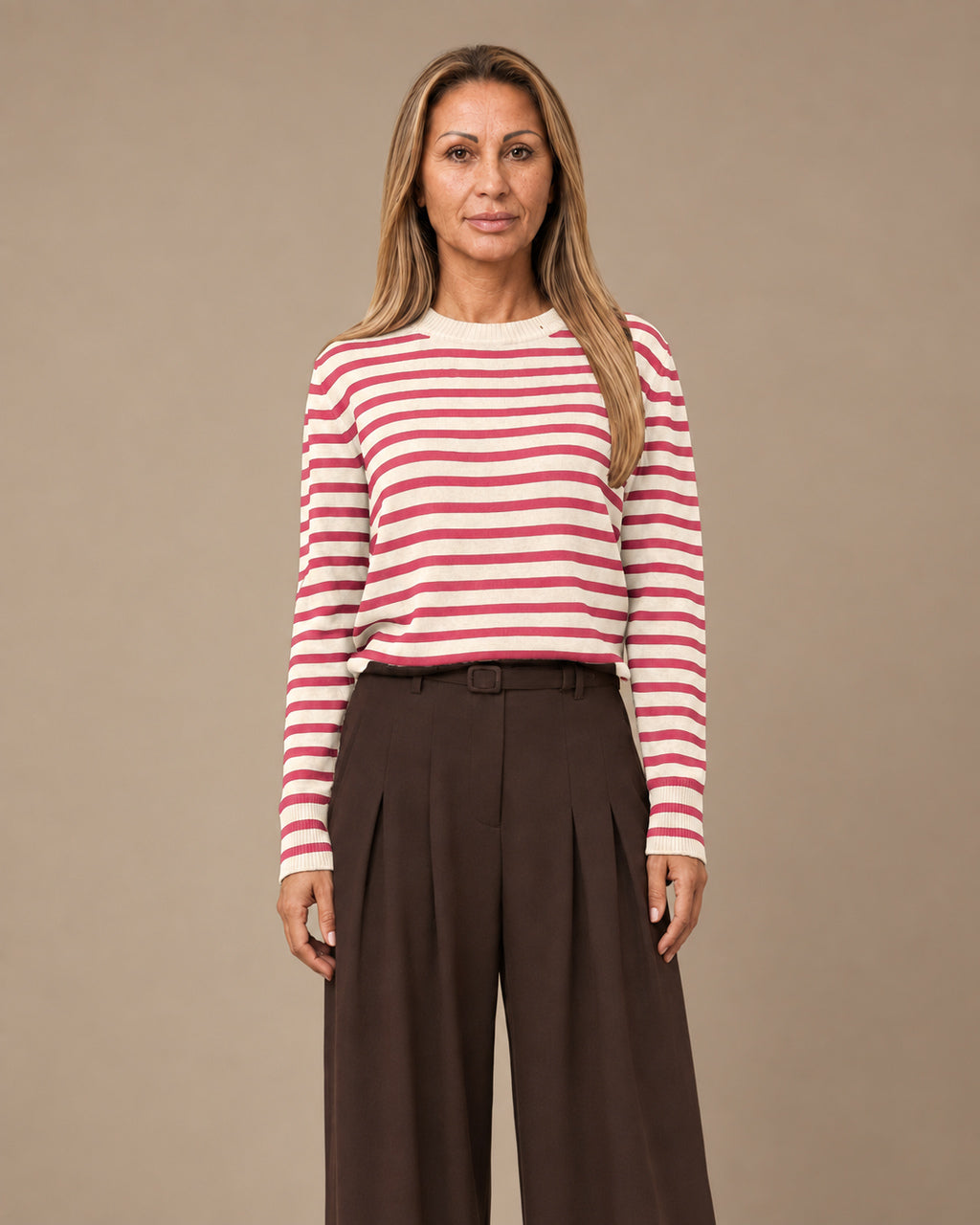 Maryley Abbigliamento Maglia girocollo a righe 