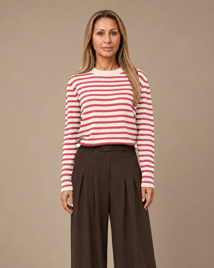 Maryley Abbigliamento Maglia girocollo a righe 