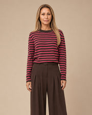 Maglia girocollo a righe Maryley Moro