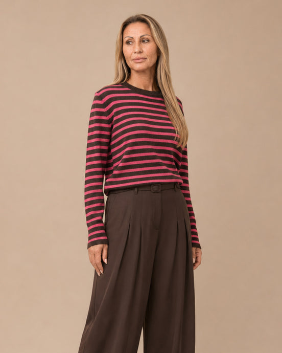 Maryley Abbigliamento Maglia girocollo a righe 