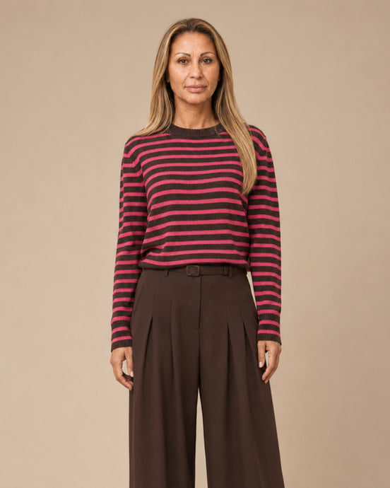 Maryley Abbigliamento Maglia girocollo a righe 