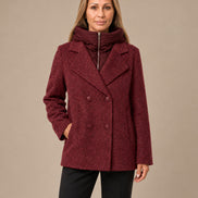 Maryley Abbigliamento Cappotto corto con cappuccio in ecopiumino 