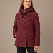 Maryley Abbigliamento Cappotto corto con cappuccio in ecopiumino 