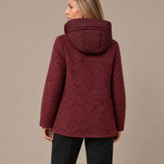 Maryley Abbigliamento Cappotto corto con cappuccio in ecopiumino 
