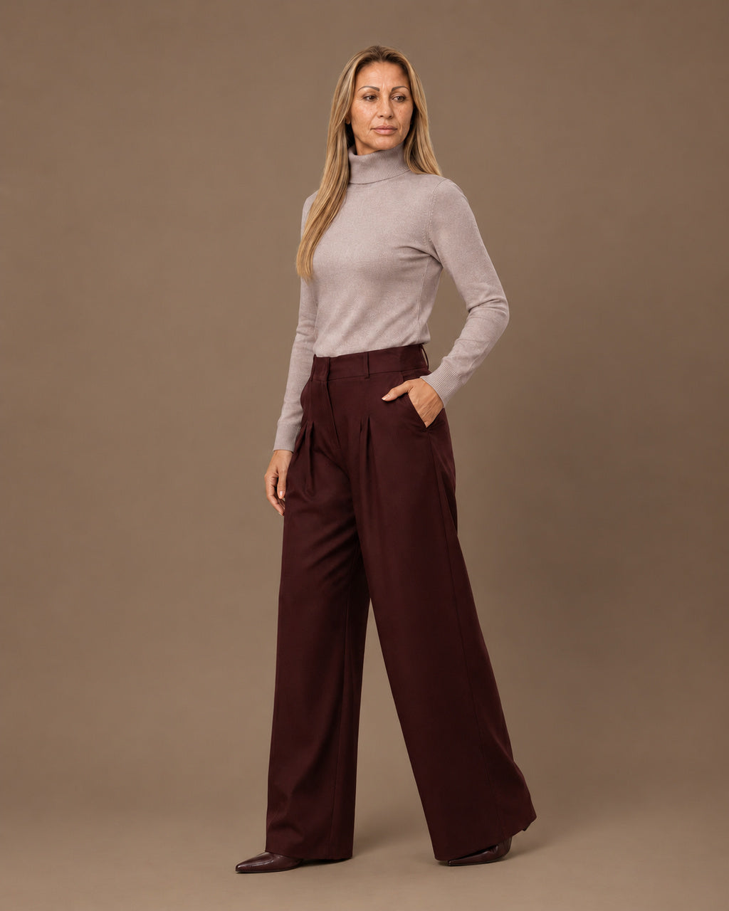 Maryley Abbigliamento Dolcevita basic a manica lunga 