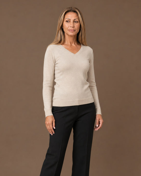 Maryley Abbigliamento Cardigan basic a manica lunga con scollo a V 