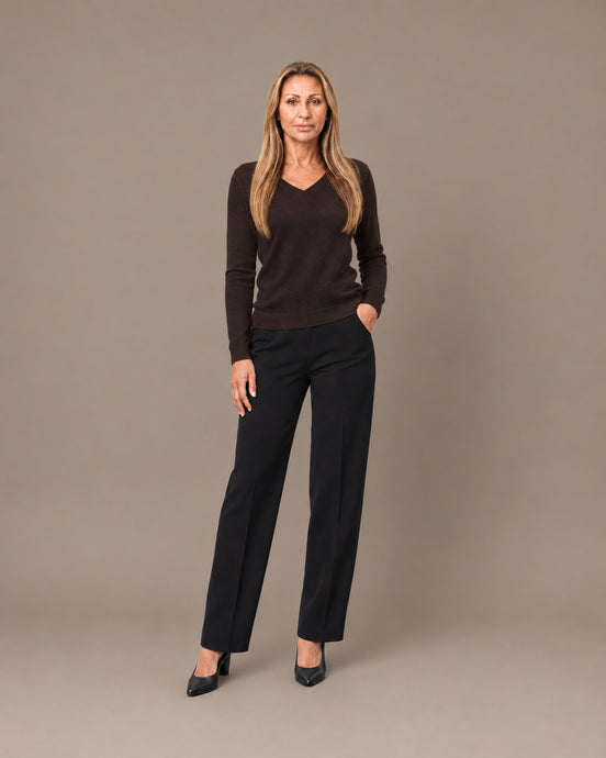 Maryley Abbigliamento Cardigan basic a manica lunga con scollo a V 
