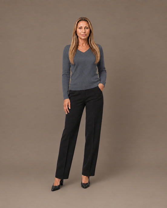 Maryley Abbigliamento Cardigan basic a manica lunga con scollo a V 