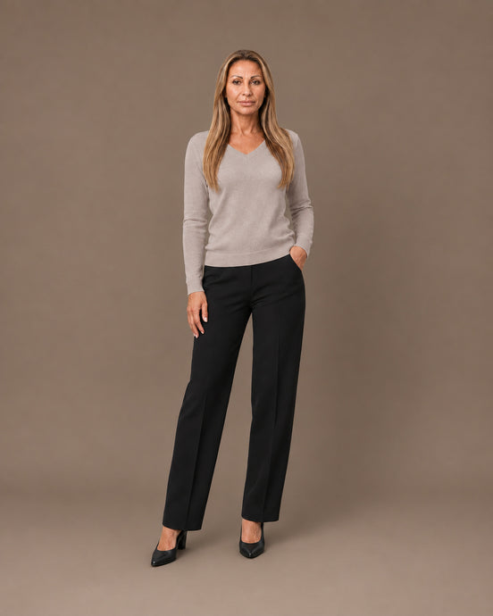 Maryley Abbigliamento Cardigan basic a manica lunga con scollo a V 