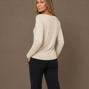 Maryley Abbigliamento Maglia basic a barchetta 