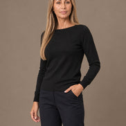 Maryley Abbigliamento Maglia basic a barchetta 