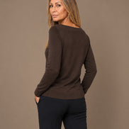 Maryley Abbigliamento Maglia basic a barchetta 