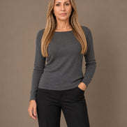 Maryley Abbigliamento Maglia basic a barchetta 