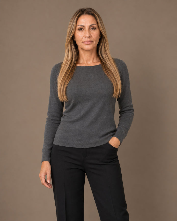 Maryley Abbigliamento Maglia basic a barchetta 