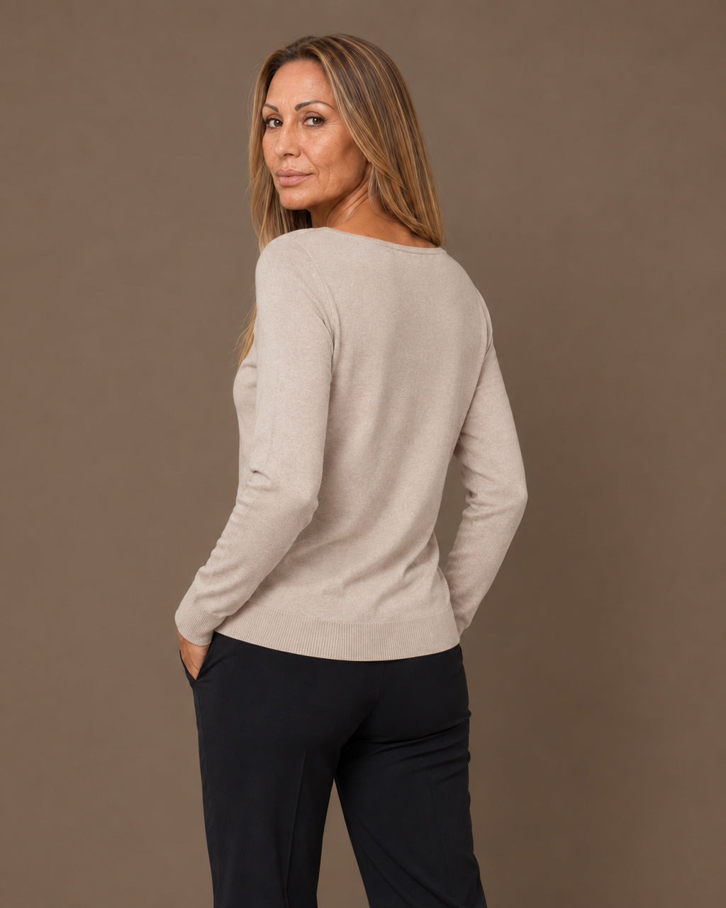 Maryley Abbigliamento Maglia basic a barchetta 