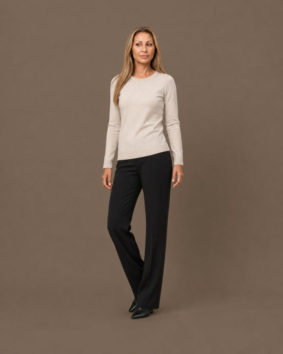 Maryley Abbigliamento Maglia basic a manica lunga con girocollo 