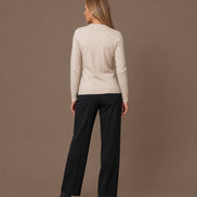 Maryley Abbigliamento Maglia basic a manica lunga con girocollo 