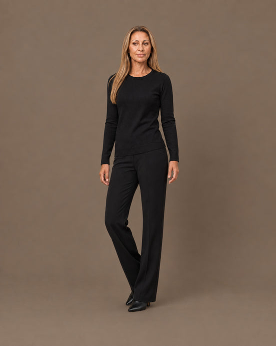 Maryley Abbigliamento Maglia basic a manica lunga con girocollo 