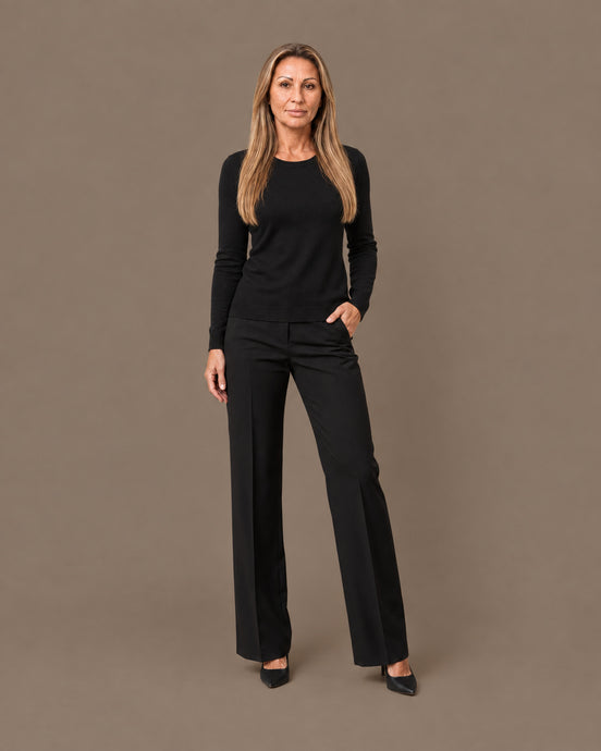 Maryley Abbigliamento Maglia basic a manica lunga con girocollo 