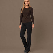Maryley Abbigliamento Maglia basic a manica lunga con girocollo 