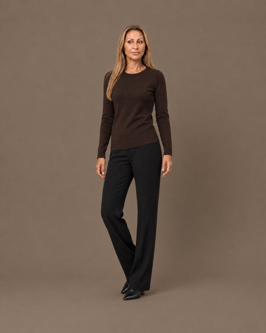 Maryley Abbigliamento Maglia basic a manica lunga con girocollo 