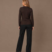 Maryley Abbigliamento Maglia basic a manica lunga con girocollo 