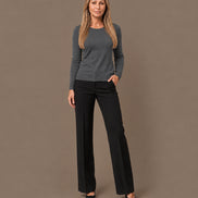 Maryley Abbigliamento Maglia basic a manica lunga con girocollo 