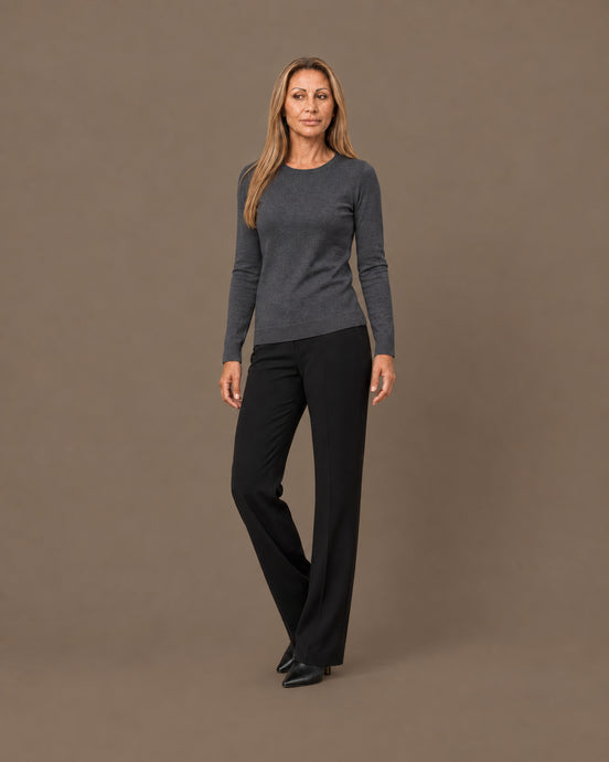 Maryley Abbigliamento Maglia basic a manica lunga con girocollo 