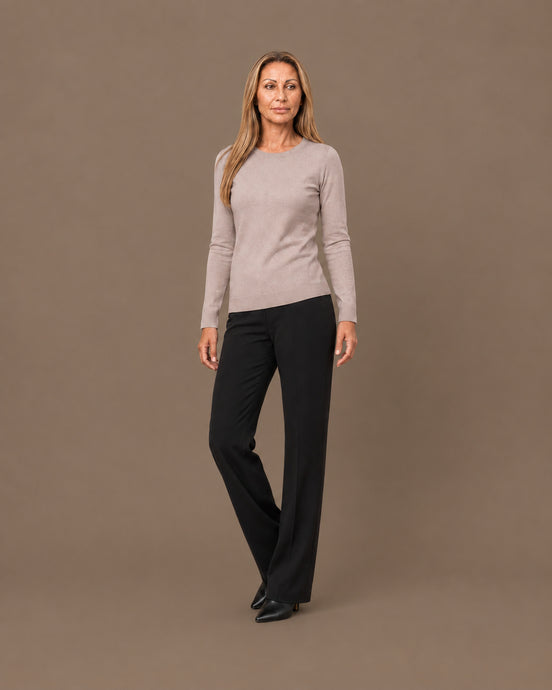 Maryley Abbigliamento Maglia basic a manica lunga con girocollo 
