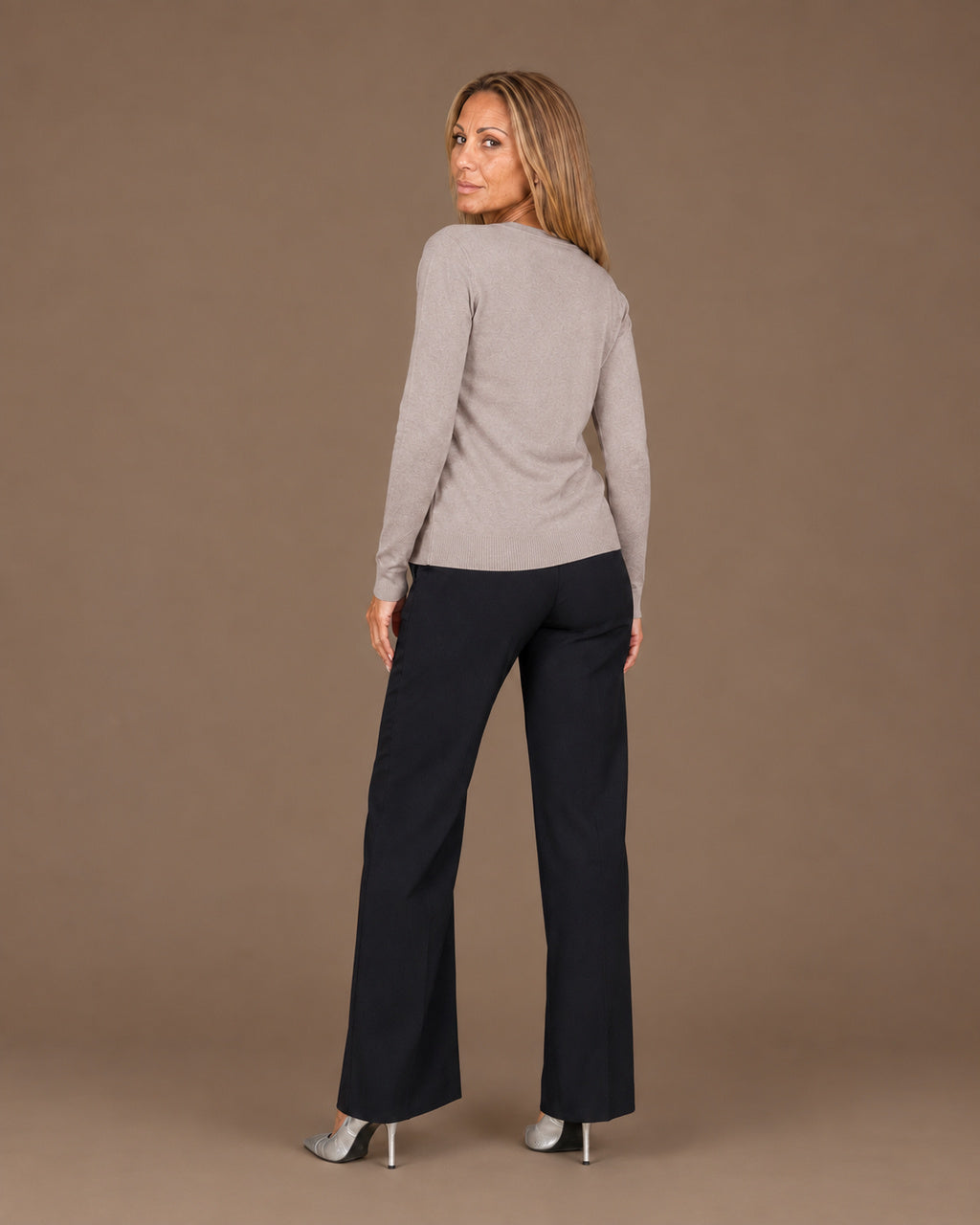 Maryley Abbigliamento Cardigan basic con scollo a V 
