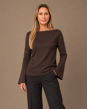 Maglia basic con maniche svasate Maryley Moro