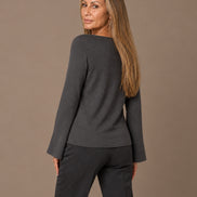Maryley Abbigliamento Maglia basic con maniche svasate 