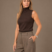 Maryley Abbigliamento Dolcevita basic smanicato 